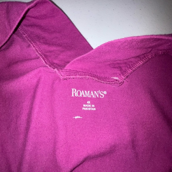 Roaman's Pink Sleeveless Top with Scoop Neck - Picture 7 of 10